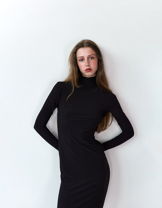MAXI SLIM DRESS BLACK