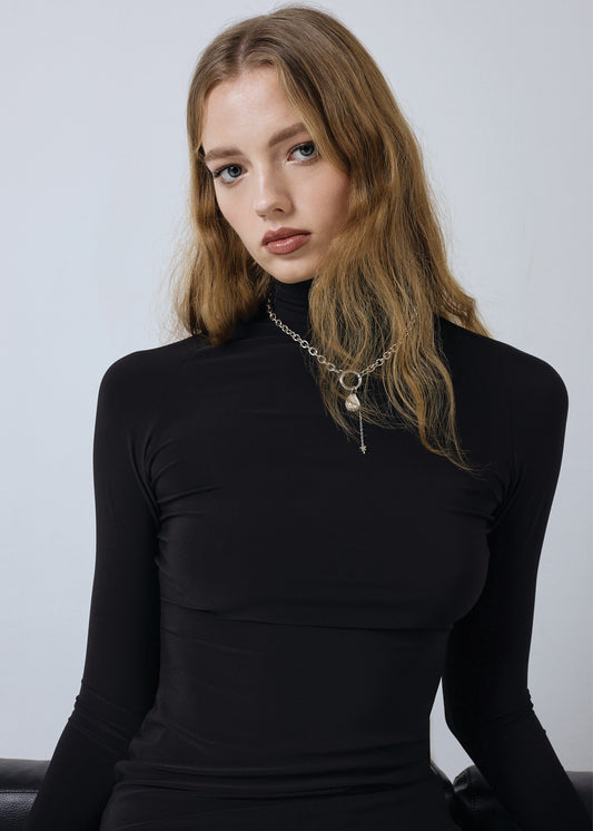 MAXI SLIM DRESS BLACK