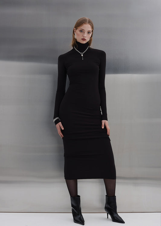 MAXI SLIM DRESS BLACK