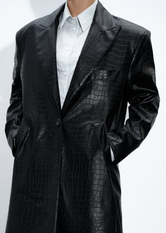 CROCO BLACK COAT