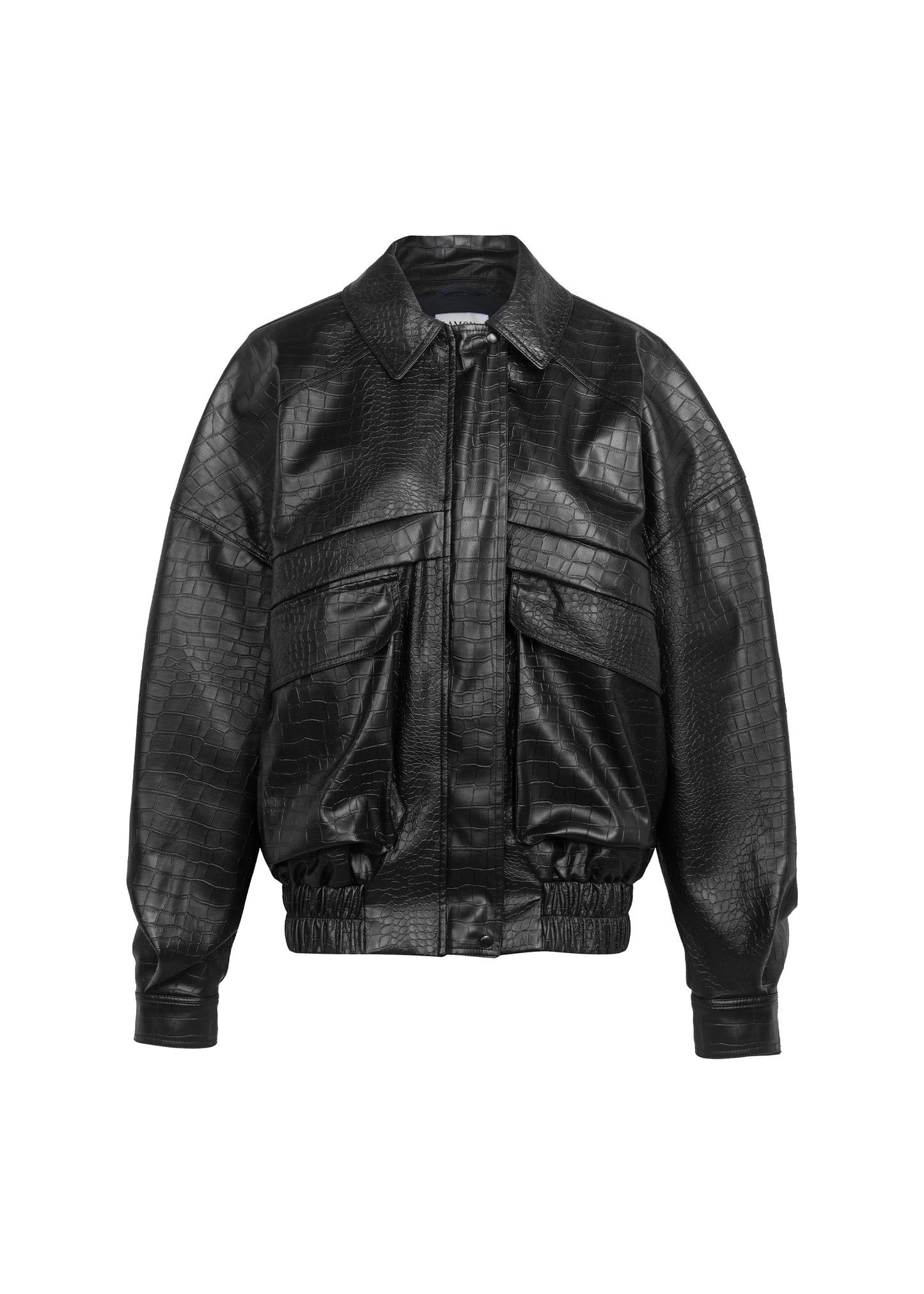 CROCO BOMBER IN BLACK