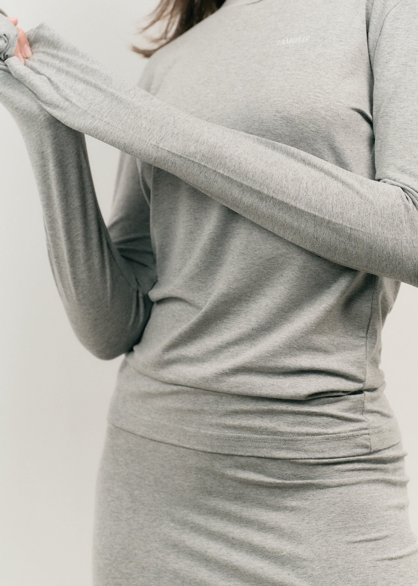 GREY LONG-SLEEVE TOP