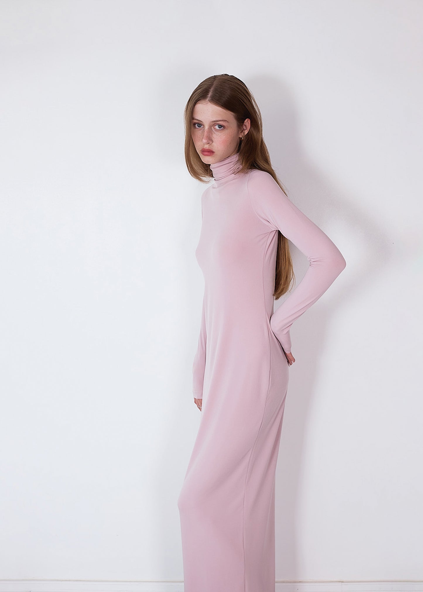 MAXI SLIM DRESS PINK