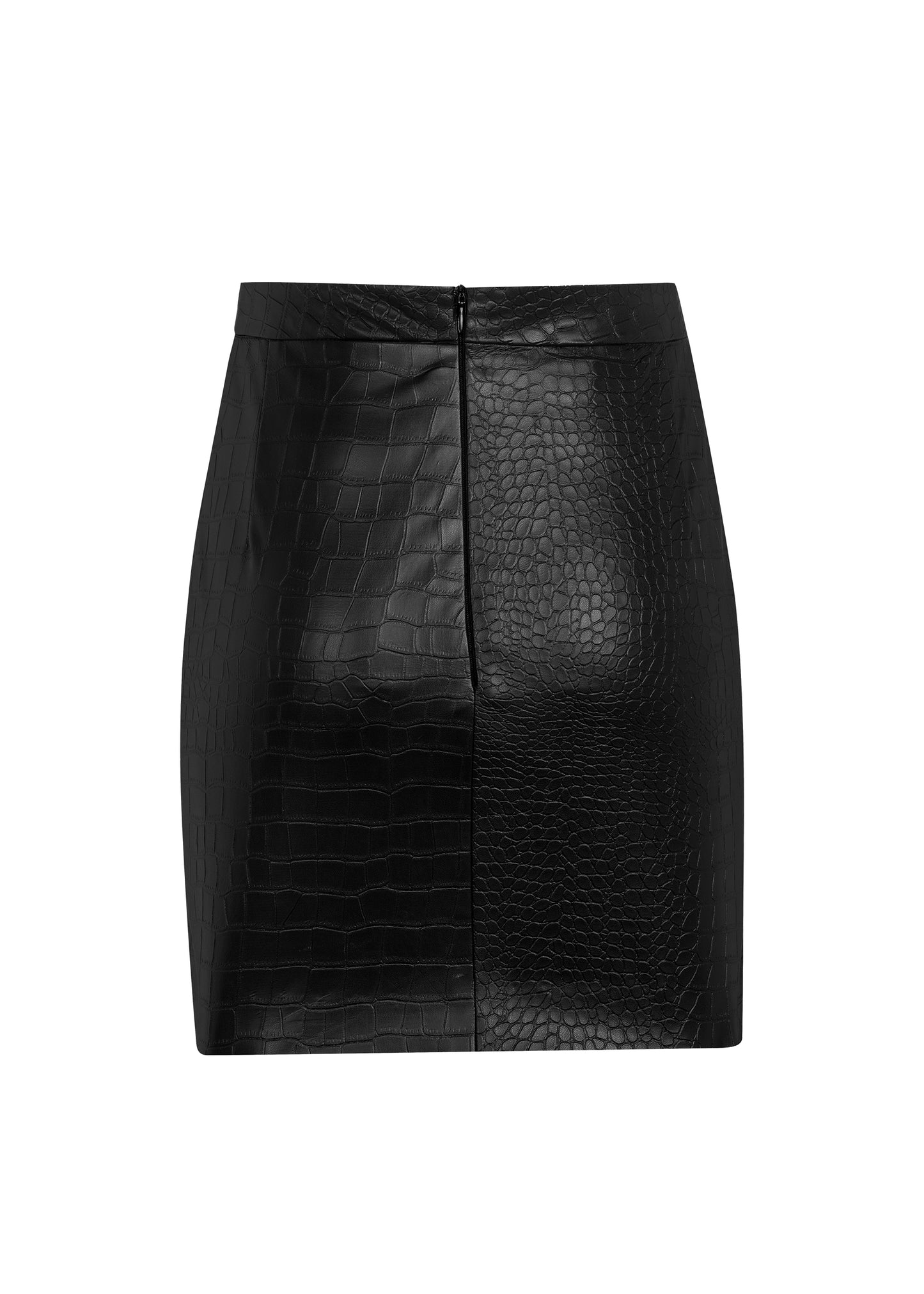 CROCO BLACK MINI SKIRT