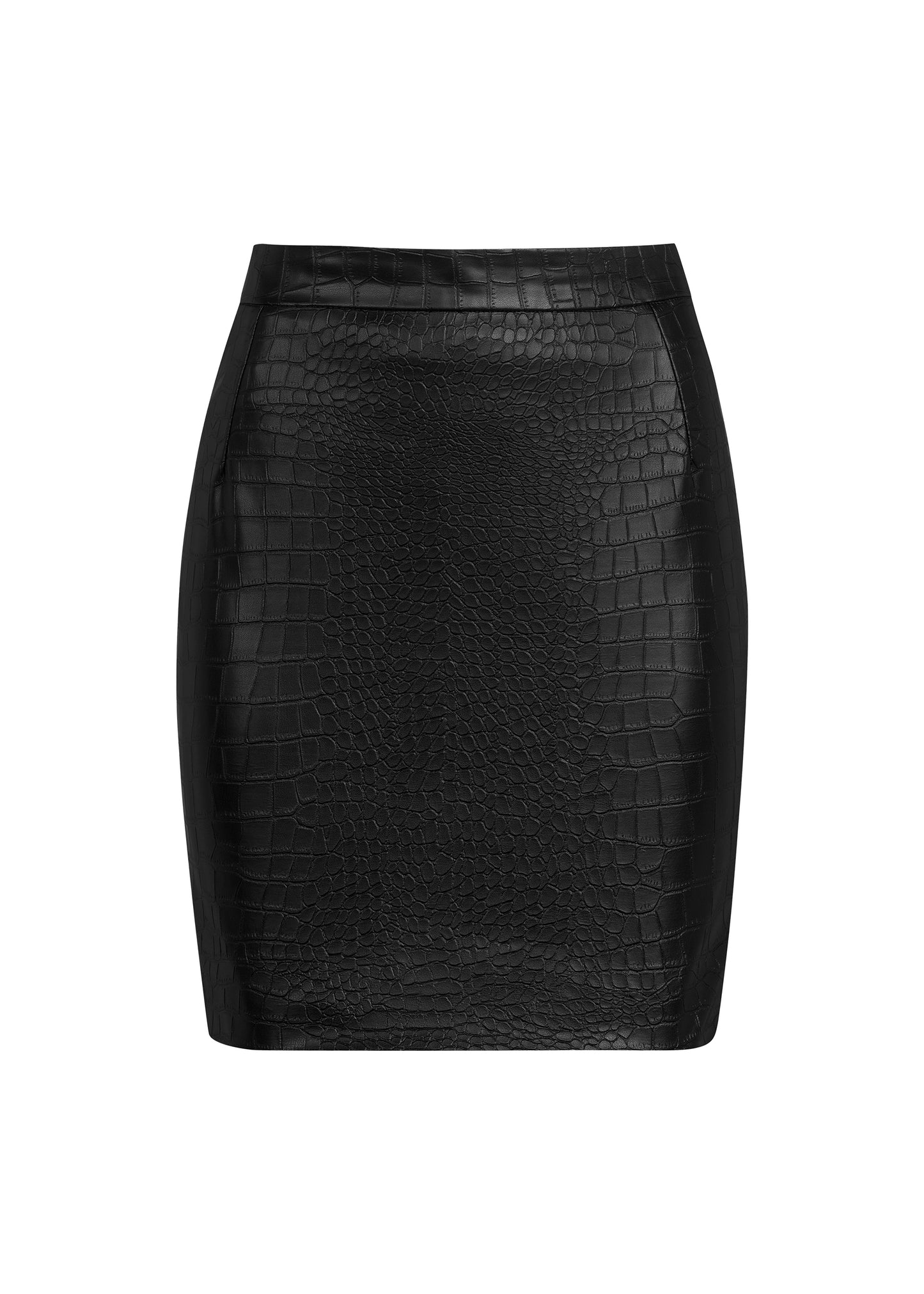 CROCO BLACK MINI SKIRT